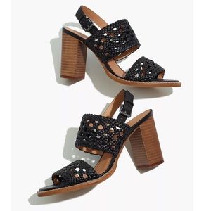 Madewell Caned Leather High Heeled Sandals